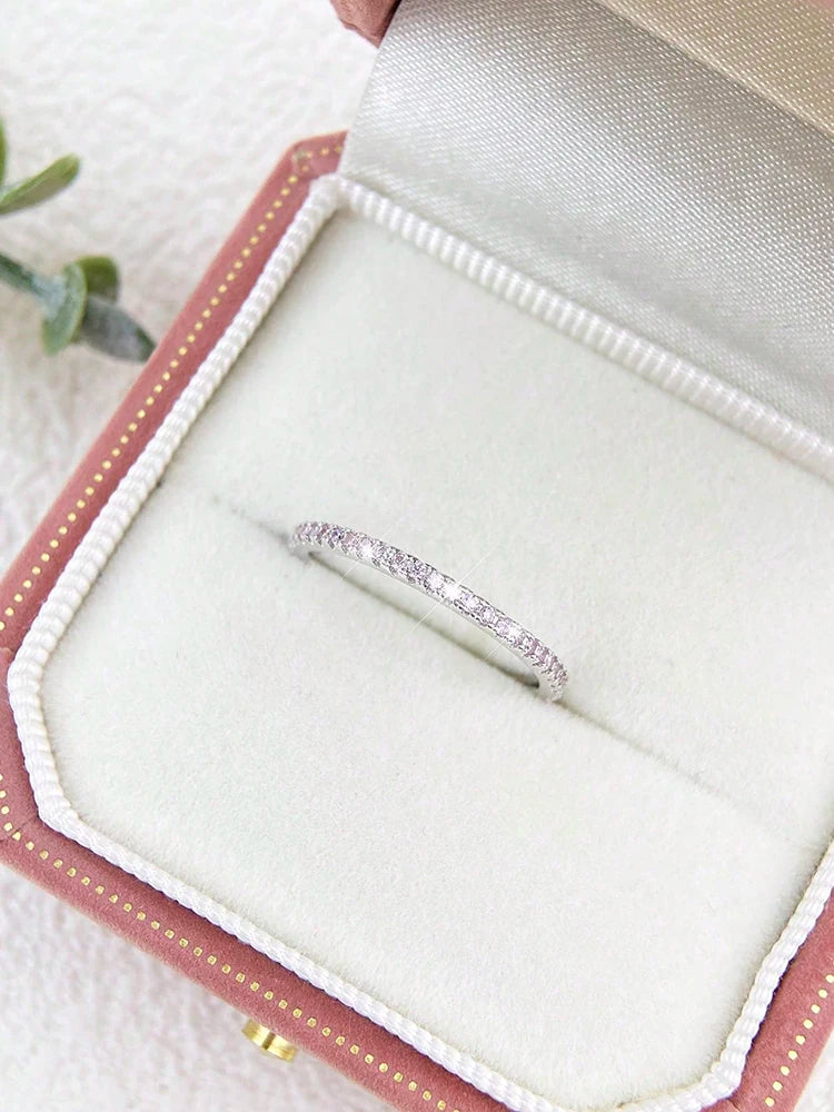 Sterling Silver Zircon Stackable Ring