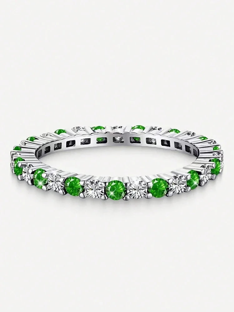 Sterling Silver Zircon Stackable Ring