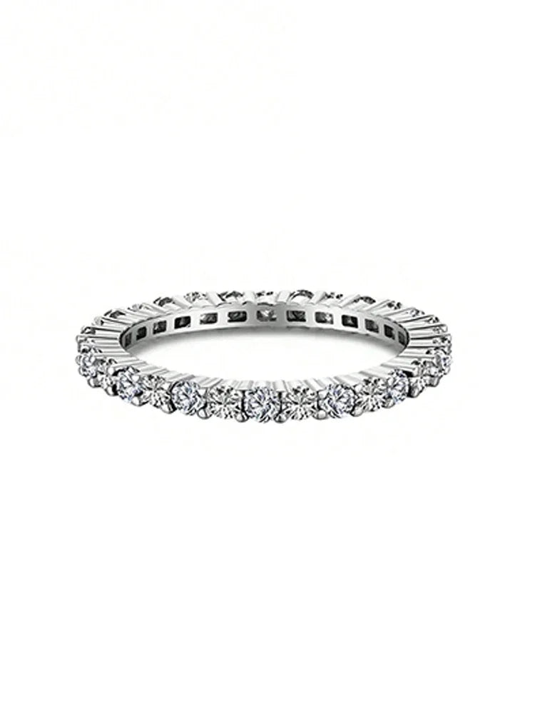Sterling Silver Zircon Stackable Ring